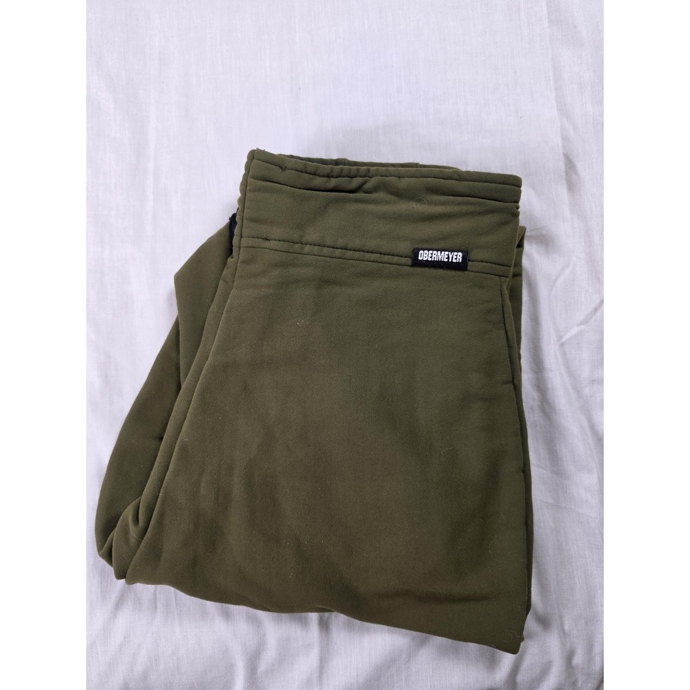 Obermeyer Snow Pants Womens Small Green Stirrup Ski Stretch Wool Blend USA